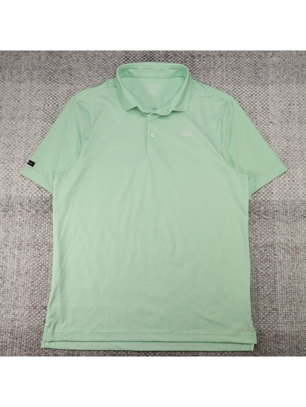 Good Good Golf Fairway Polo - Mint Green - Medium - GG Logo - Lightweight